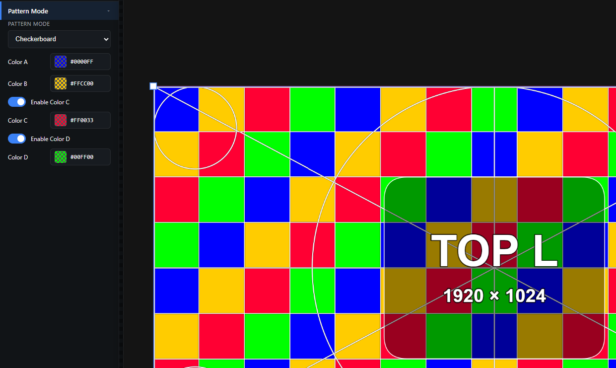 Checkerboard Pattern in PolaLED Pro
