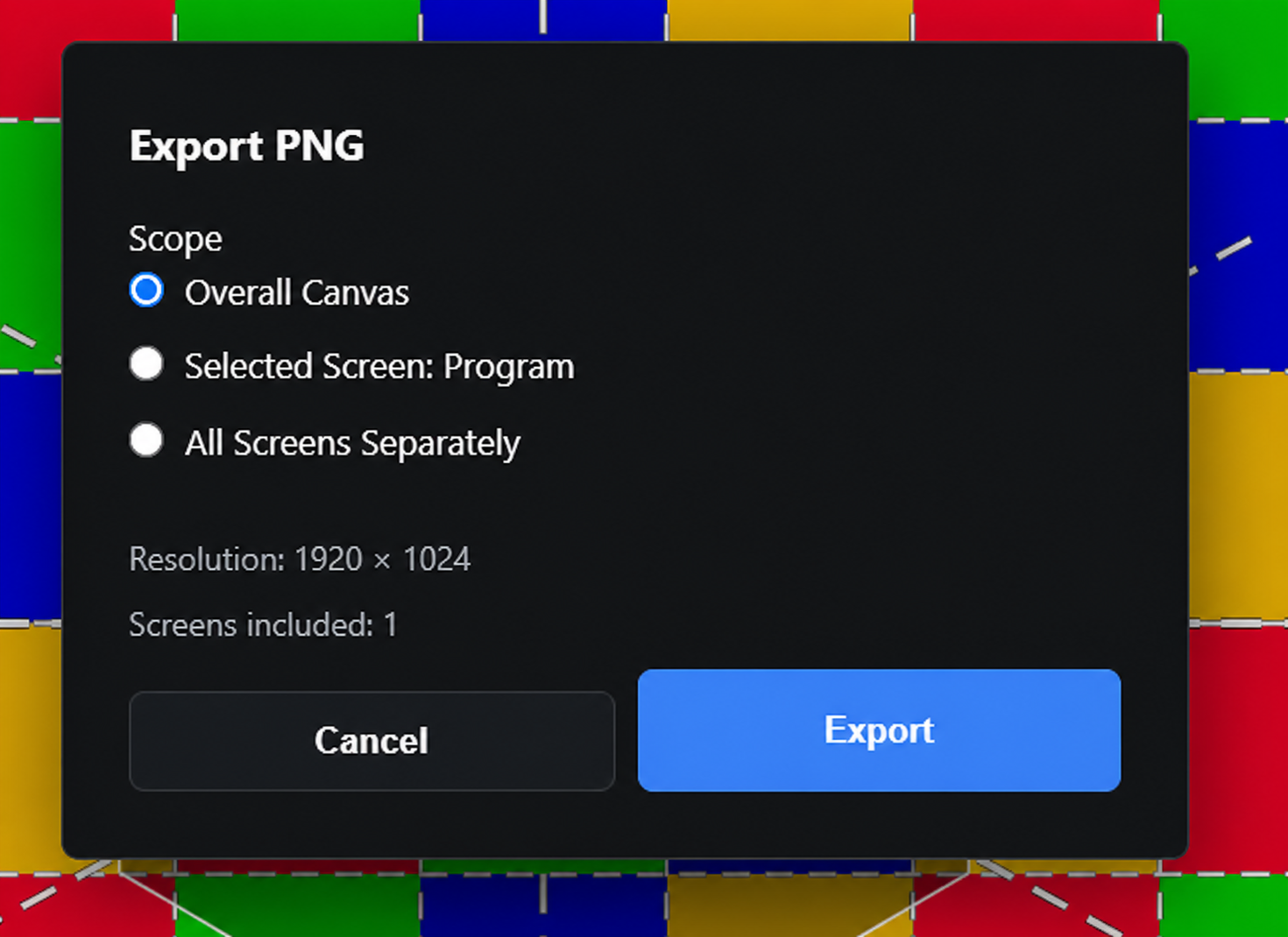 PNG Export in PolaLED Pro
